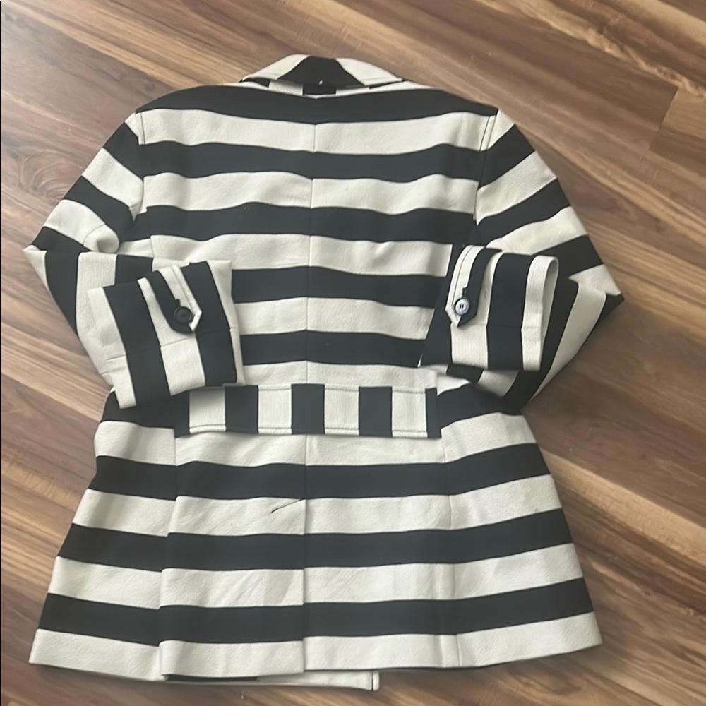 Loft Striped Navy & White Trench Jacket - Picture 4 of 4